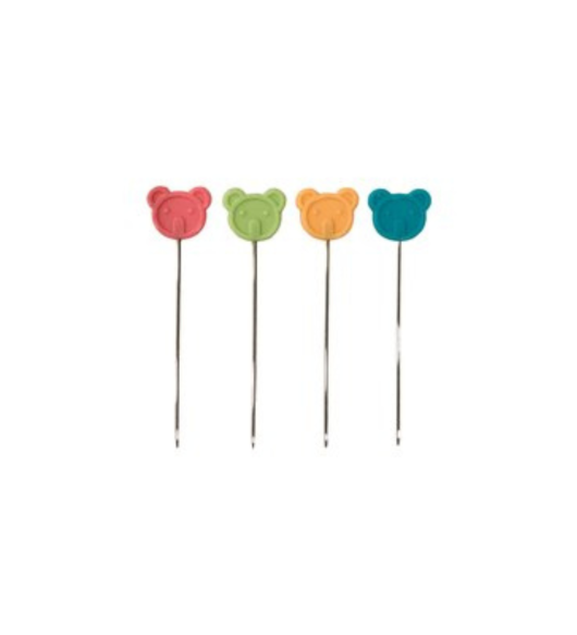 Alfinetes Ursinho 48,4 X 0,6 Mm 60 Unidades Para Costurar a Máquina e Patchwok