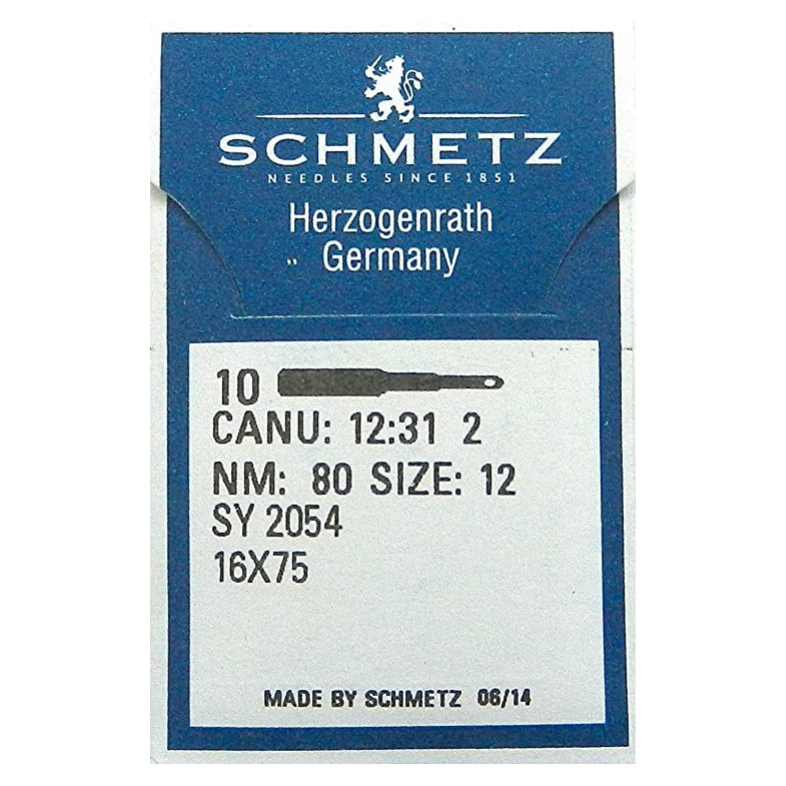 Agulhas Schmetz Corta e Cose Sistema 2054 Nº80
