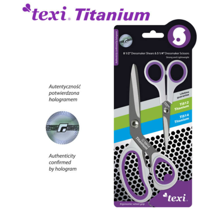 Pack de Tesouras Texi em Titanio de 21 Cm e 13 Cm
