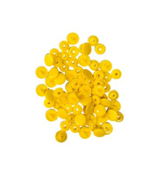 Botões de Pressão em Plástico - Amarelo
