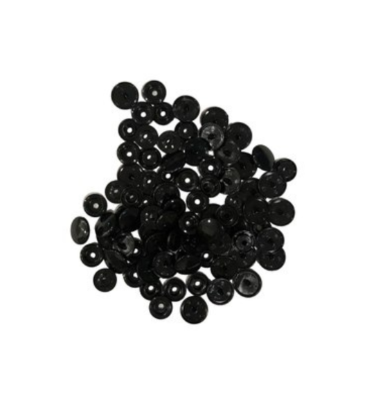 Botões de Pressão em Plástico - Preto
